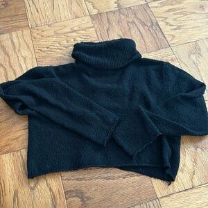 Princess Polly black crop turtleneck